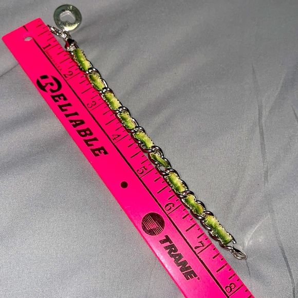 Tommy Hilfiger silver and green bracelet with heart charm - Picture 3 of 3